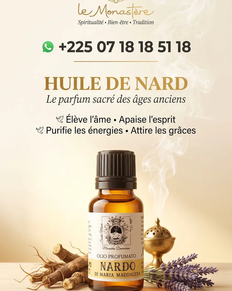 Affiche publicitaire créée à l'ACIA pour une huile parfumée